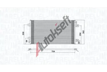 MAGNETI MARELLI Kondenztor klimatizace MAG 350203941000, 350203941000
