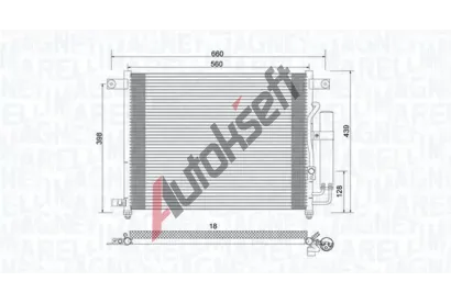 MAGNETI MARELLI Kondenztor klimatizace MAG 350203943000, 350203943000