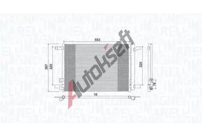 MAGNETI MARELLI Kondenztor klimatizace MAG 350203964000, 350203964000