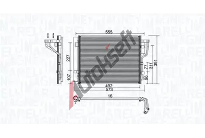 MAGNETI MARELLI Kondenztor klimatizace MAG 350203976000, 350203976000