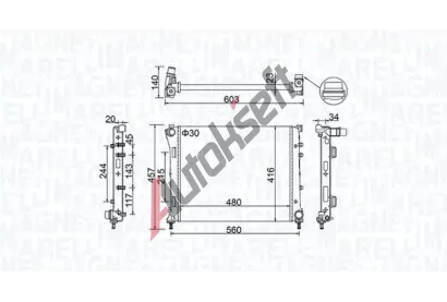 MAGNETI MARELLI Chladi vody MAG 350213151100, 350213151100