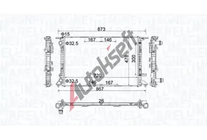 MAGNETI MARELLI Chladi vody MAG 350213152100, 350213152100