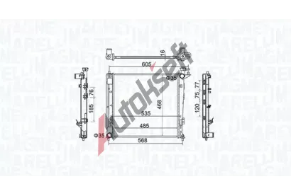 MAGNETI MARELLI Chladi vody MAG 350213160500, 350213160500