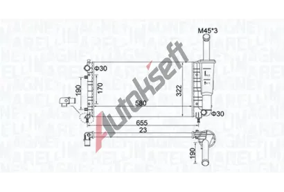 MAGNETI MARELLI Chladi vody MAG 350213183600, 350213183600