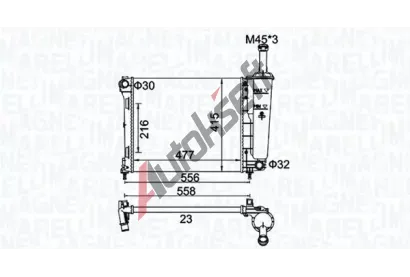 MAGNETI MARELLI Chladi vody MAG 350213183900, 350213183900