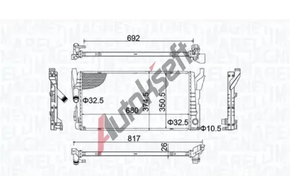 MAGNETI MARELLI Chladi vody MAG 350213202800, 350213202800