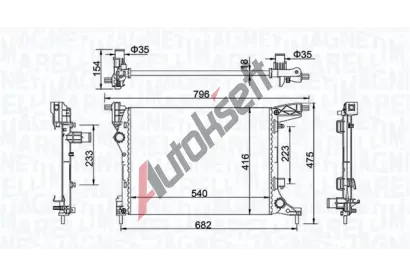 MAGNETI MARELLI Chladi� vody MAG 350213203300, 350213203300