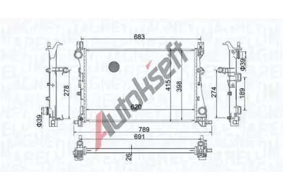 MAGNETI MARELLI Chladi� vody MAG 350213203400, 350213203400