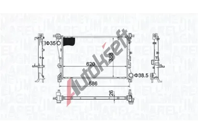 MAGNETI MARELLI Chladi� vody MAG 350213203800, 350213203800