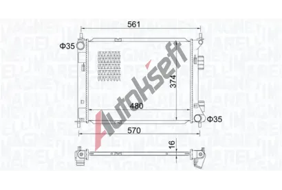 MAGNETI MARELLI Chladi� vody MAG 350213204500, 350213204500