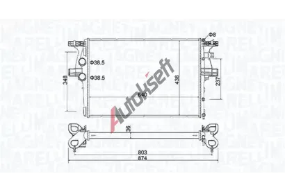 MAGNETI MARELLI Chladič vody MAG 350213204600, 350213204600 MAGNETI MARELLI Chladič vody MAG 350213204600, 350213204600
