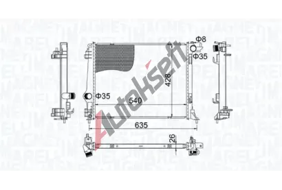 MAGNETI MARELLI Chladi vody MAG 350213207400, 350213207400