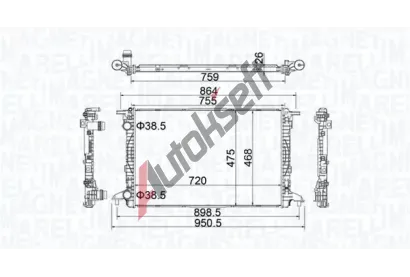 MAGNETI MARELLI Chladi vody MAG 350213208900, 350213208900