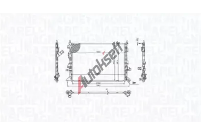 MAGNETI MARELLI Chladič vody MAG 350213215700, 350213215700 MAGNETI MARELLI Chladič vody MAG 350213215700, 350213215700