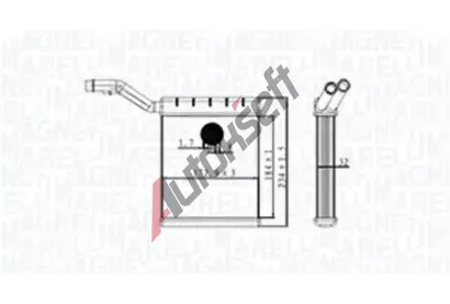 MAGNETI MARELLI Výměník tepla vnitřního vytápění MAG 350218480000, 350218480000  MAGNETI MARELLI Výměník tepla vnitřního vytápění MAG 350218480000, 350218480000