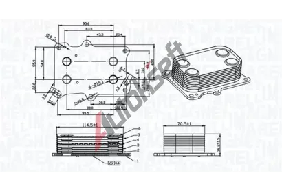 MAGNETI MARELLI Chladič oleje MAG 350300004300, 350300004300 MAGNETI MARELLI Chladič oleje MAG 350300004300, 350300004300
