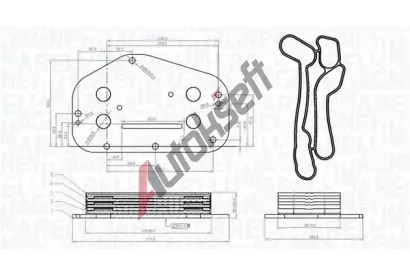 MAGNETI MARELLI Chladič oleje MAG 350300004500, 350300004500 MAGNETI MARELLI Chladič oleje MAG 350300004500, 350300004500