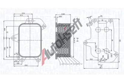 MAGNETI MARELLI Chladič oleje MAG 350300005100, 350300005100 MAGNETI MARELLI Chladič oleje MAG 350300005100, 350300005100