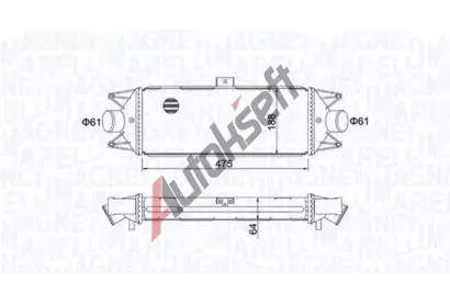 MAGNETI MARELLI Chladi vzduchu intercooler MAG 351319204010, 351319204010