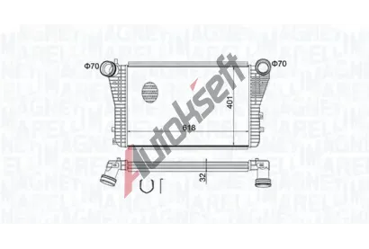 MAGNETI MARELLI Chladi vzduchu intercooler MAG 351319204030, 351319204030