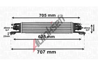 MAGNETI MARELLI Chladi vzduchu intercooler MAG 351319204120, 351319204120