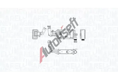 MAGNETI MARELLI Chladi vzduchu intercooler MAG 351319204160, 351319204160
