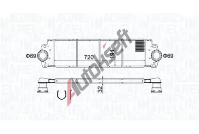 MAGNETI MARELLI Chladi vzduchu intercooler MAG 351319204200, 351319204200