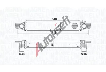 MAGNETI MARELLI Chladi� vzduchu intercooler MAG 351319204360, 351319204360