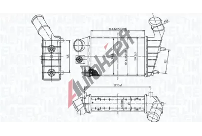 MAGNETI MARELLI Chladi vzduchu intercooler MAG 351319204460, 351319204460