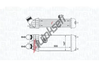MAGNETI MARELLI Chladič vzduchu intercooler MAG 351319204470, 351319204470 MAGNETI MARELLI Chladič vzduchu intercooler MAG 351319204470, 351319204470