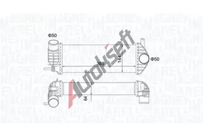 MAGNETI MARELLI Chladi vzduchu intercooler MAG 351319204480, 351319204480