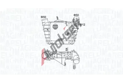 MAGNETI MARELLI Chladi vzduchu intercooler MAG 351319204750, 351319204750
