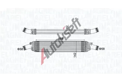 MAGNETI MARELLI Chladič vzduchu intercooler MAG 351319204820, 351319204820 MAGNETI MARELLI Chladič vzduchu intercooler MAG 351319204820, 351319204820