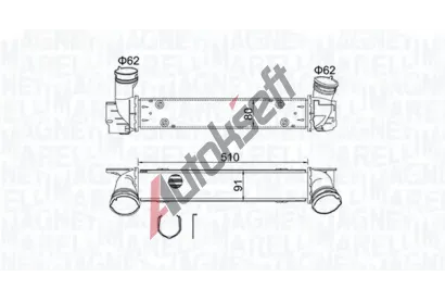 MAGNETI MARELLI Chladi� vzduchu intercooler MAG 351319204880, 351319204880