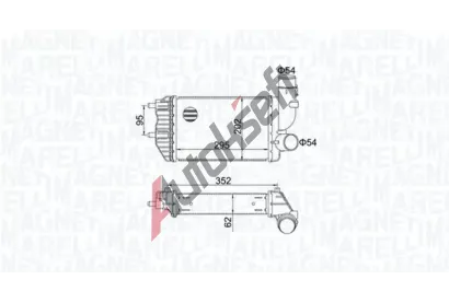 MAGNETI MARELLI Chladi vzduchu intercooler MAG 351319205000, 351319205000