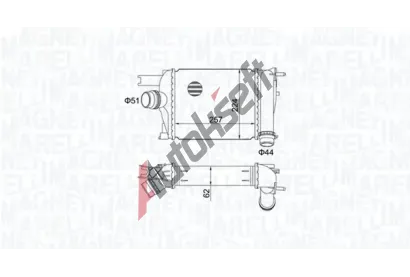 MAGNETI MARELLI Chladič vzduchu intercooler MAG 351319205170, 351319205170  MAGNETI MARELLI Chladič vzduchu intercooler MAG 351319205170, 351319205170