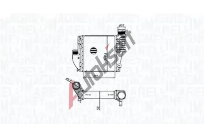 MAGNETI MARELLI Chladi vzduchu intercooler MAG 351319205330, 351319205330