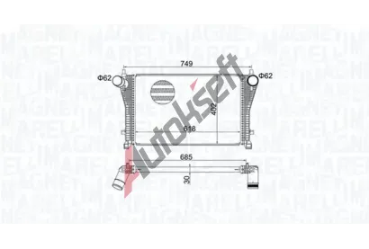 MAGNETI MARELLI Chladi vzduchu intercooler MAG 351319205370, 351319205370