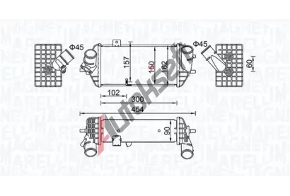 MAGNETI MARELLI Chladič vzduchu intercooler MAG 351319205690, 351319205690 MAGNETI MARELLI Chladič vzduchu intercooler MAG 351319205690, 351319205690