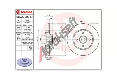 MAGNETI MARELLI Brzdov kotou - 268 mm MAG 360406105700, 360406105700