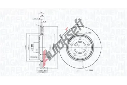 MAGNETI MARELLI Brzdový kotouč - 302 mm MAG 360406119601, 360406119601 MAGNETI MARELLI Brzdový kotouč - 302 mm MAG 360406119601, 360406119601