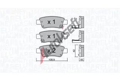 MAGNETI MARELLI Sada brzdovch destiek MAG 363916060891, 363700428046