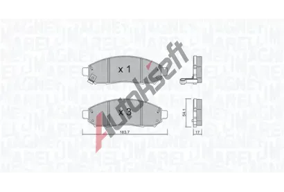 MAGNETI MARELLI Sada brzdovch destiek MAG 363916060982, 363916060982
