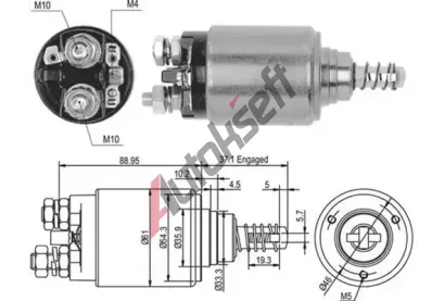 MAGNETI MARELLI Elektromagnetick spna startru MAG 940113050376, 940113050376