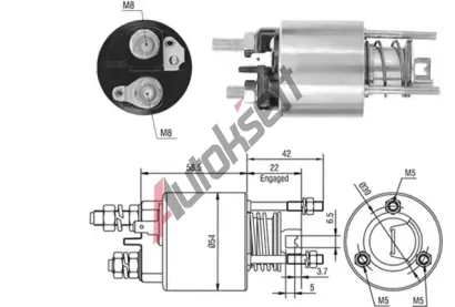 MAGNETI MARELLI Elektromagnetick spna startru MAG 940113050384, 940113050384