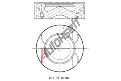 MAHLE Píst MAO 021 PI 00134 000, 021 PI 00134 000  MAHLE Píst MAO 021 PI 00134 000, 021 PI 00134 000