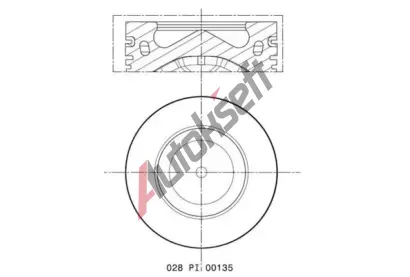 MAHLE Píst MAO 028 PI 00135 000, 028 PI 00135 000 MAHLE Píst MAO 028 PI 00135 000, 028 PI 00135 000