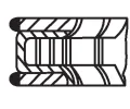 MAHLE Sada pístních kroužků MAO 028 RS 10131 0N1, 028 RS 10131 0N1