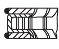 MAHLE Sada pístních kroužků MAO 640 RS 00116 0N0, 640 RS 00116 0N0