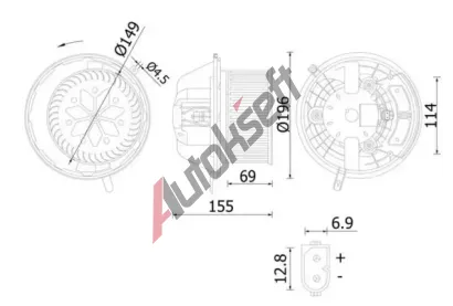 MAHLE Vnitn ventiltor MAO AB 219 000S, AB 219 000S